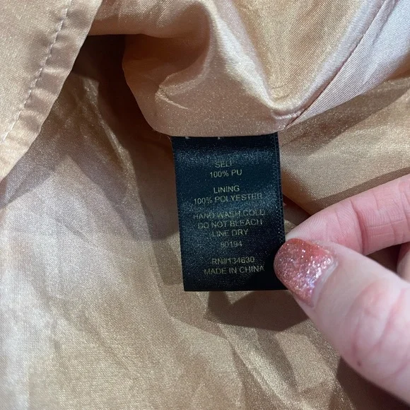 NWT•Anthropologie•Sunday Best Astral Swing Skirt Vegan Leather•Size 4 - Picture 5 of 7